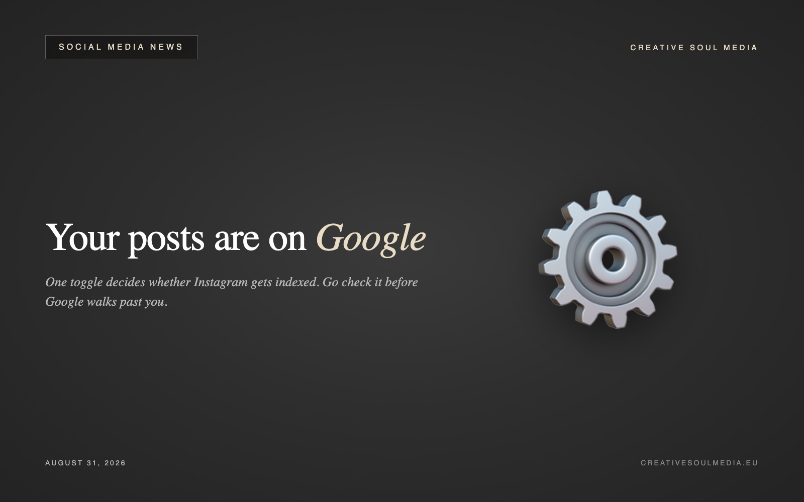 Your Instagram posts are on Google, the one setting that decides